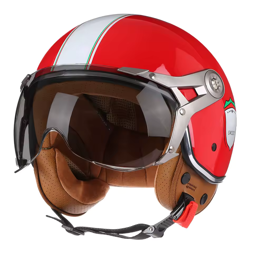 Motorradhelm - Retro, Vintage, Italien, Vespa, Roller, 3/4 - ECE zugelassen - Bild 18 von 18